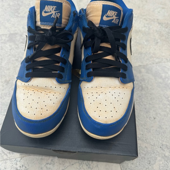 Nike Air Blue and Beige High-Tops - Picture 1 of 10